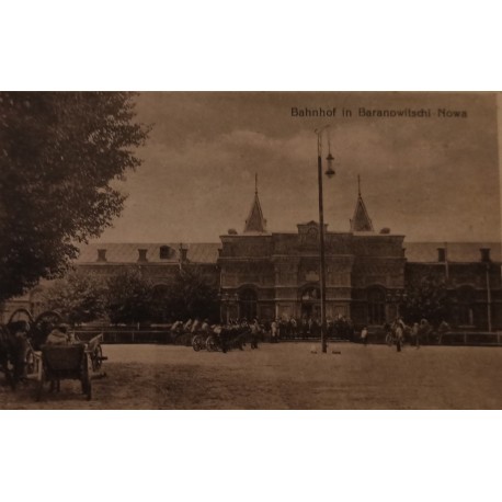Pocztówka Dworzec Baranowicze - Nowa ok. 1915 r.