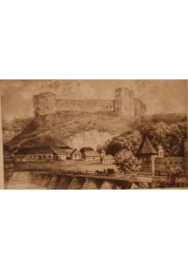Pocztówka Ruiny Zamku w Trembowli ok. 1930 r.