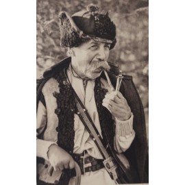 Pocztówka Hucuł z fajką ok. 1935 r.