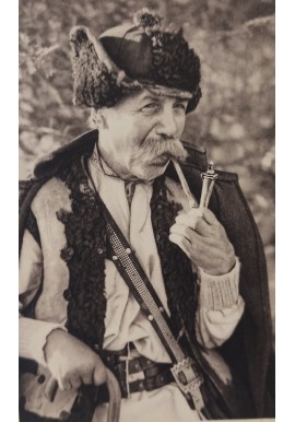 Pocztówka Hucuł z fajką ok. 1935 r.