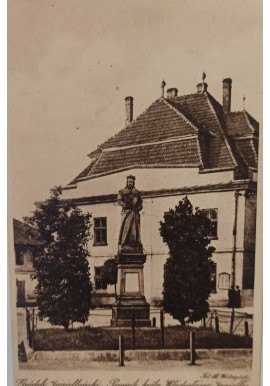 Pocztówka Gródek Jagielloński pomnik króla Władysława Jagiełły ok. 1934 r.