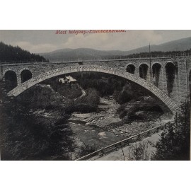 Pocztówka Jaremcze Most Kolejowy ok. 1930 r.