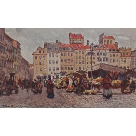 Pocztówka Warszawa Rynek Starego Miasta ok. 1910 r.