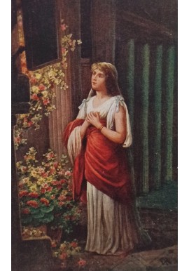 Pocztówka Quo Vadis Ligia odprawiająca modlitwę ok. 1915 r.