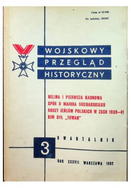 Wojskowy Przegląd Historyczny 3 Rok XXXVII Warszawa 1992 Praca zbiorowa