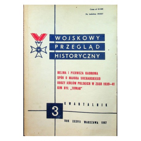 Wojskowy Przegląd Historyczny 3 Rok XXXVII Warszawa 1992 Praca zbiorowa