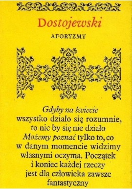 Aforyzmy Fiodor Dostojewski