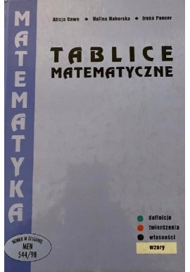 Tablice matematyczne Alicja Cewe, Halina Nahorska, Irena Pancer
