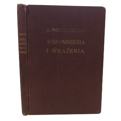 Wspomnienia i wrażenia Helena Modrzejewska 1929 r.