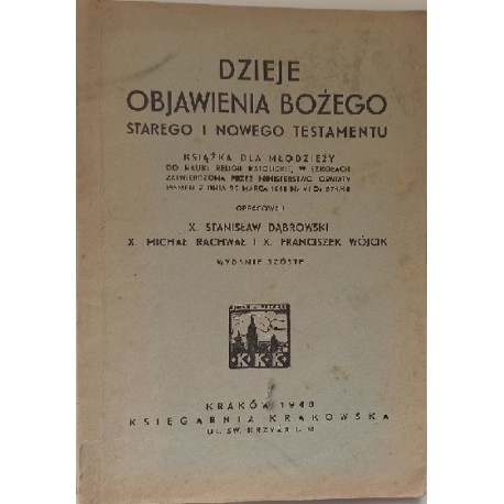 Dzieje Objawienia Bożego Stanisław Dąbrowski 1948 r.