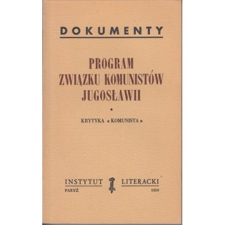 Program związku komunistów Jugosławii