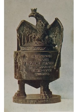 Pocztówka Urna z ziemią na kopiec Piłsudskiego ok. 1935 r.