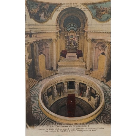 Pocztówka Sarkofag Napoleona kościół Inwalidów Paryż ok. 1910 r.