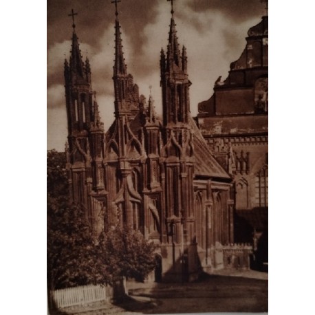 Pocztówka Wilno Kościół św. Anny ok. 1935 r. fot. Jan Bułhak