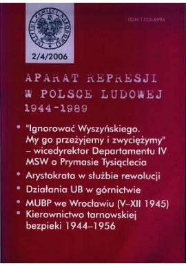 Aparat represji w Polsce Ludowej 1944-1989 2/4/2006 Praca zbiorowa