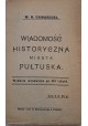 Wiadomość historyczna miasta Pułtuska W. H. Gawarecki 1930 r.