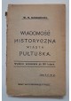 Wiadomość historyczna miasta Pułtuska W. H. Gawarecki 1930 r.