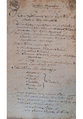 Rękopis miasto Gniew Mewe 8 stycznia 1798 r.