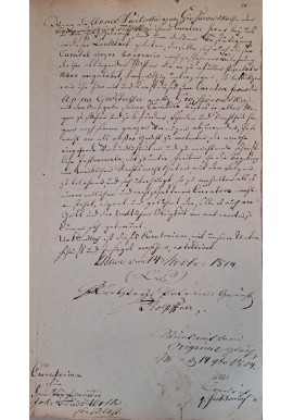 Rękopis miasto Gniew Mewe 14 listopada 1804 r.