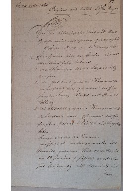 Rękopis miasto Gniew Mewe 24 lipca 1840 r.