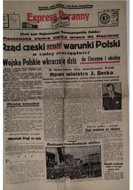 Express poranny nr 272 2 października 1938 r. Cieszyn