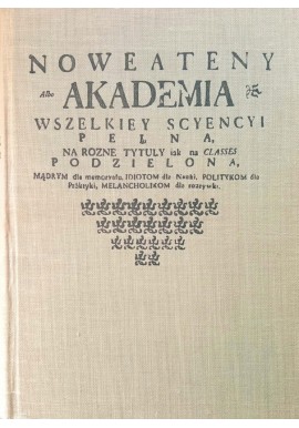 Nowe Ateny Benedykt Chmielowski Reprint