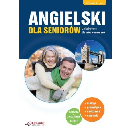 Agnielski dla seniorów A1-A2 Książka + 3 CD Audio + Tabele
