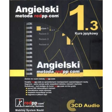 Angielski Metoda Redpp.Com Kurs 1.3 Książka + 3 x CD
