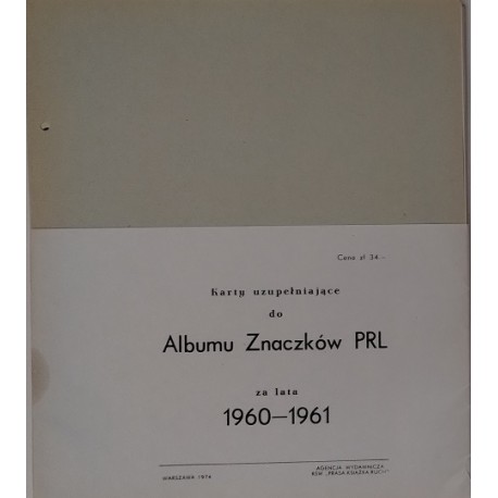 Karty uzupełniające do Albumu Znaczków PRL za lata 1960 - 1961