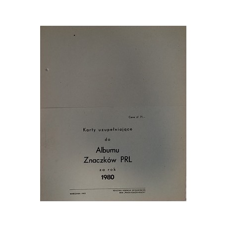 Karty uzupełniające do Albumu Znaczków PRL za rok 1980