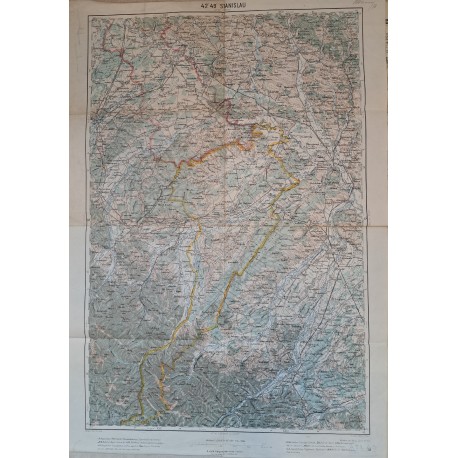 Mapa 42'49' Stanislau Stanisławów 1:200 000 1914