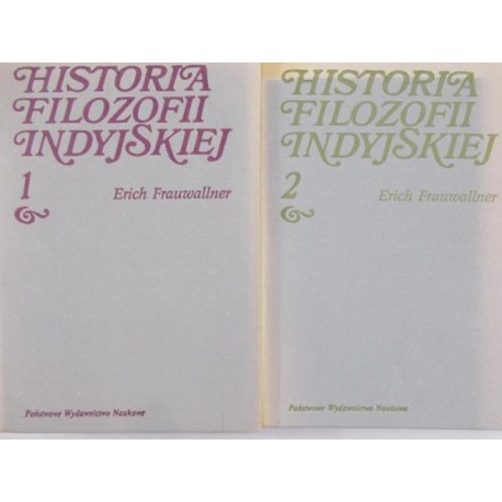 Historia filozofii Indyjskiej tom 1-2 kpl Erich Frauwallner