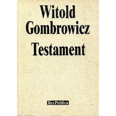 Testament Witold Gombrowicz