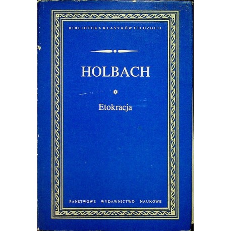 Etokracja Paul Tiry Holbach