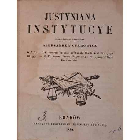 JUSTYNIAN - Instytucye 1850