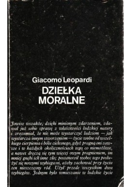 Dziełka moralne Giacomo Leopardi
