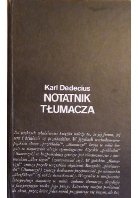 Notatnik tłumacza Karl Dedecius