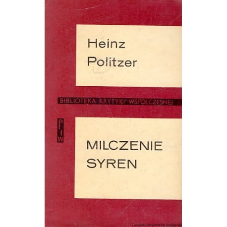 Milczenie syren Heinz Politzer