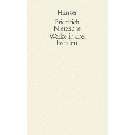 Nietzsche Index zu den Werken in drei Banden Karl Schlechta