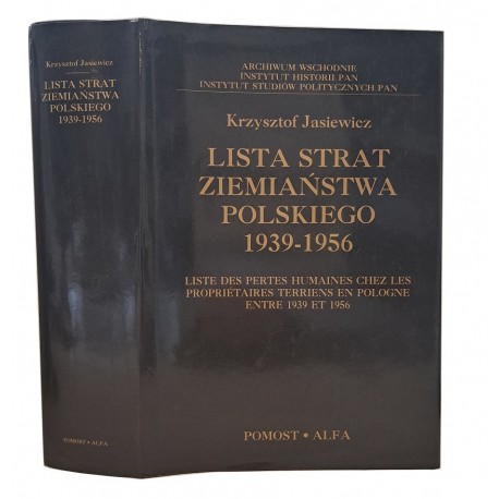 JASIEWICZ Krzysztof - Lista strat ziemiaństwa polskiego 1939-1956