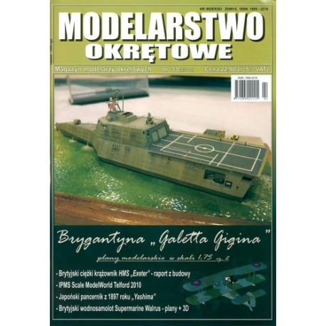 Modelarstwo Okrętowe nr 33 2/2011 Brygantyna "Galetta Gigina" plany modelarskie w skali 1:75 cz.2