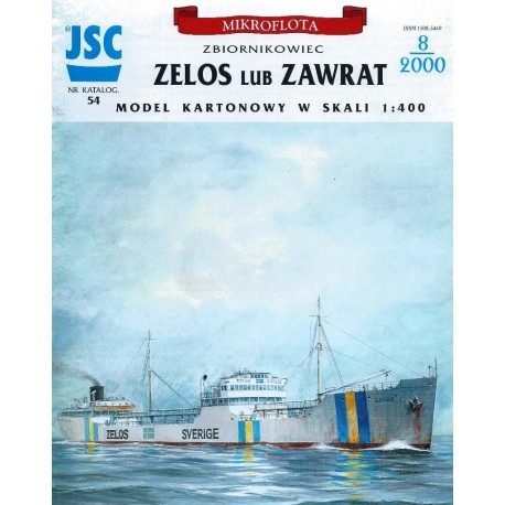 Model kartonowy JSC nr 54 Zbiornikowiec Zelos lub Zawrat