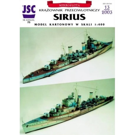 Model kartonowy JSC nr 73 Krążownik przeciwlotniczy Sirius