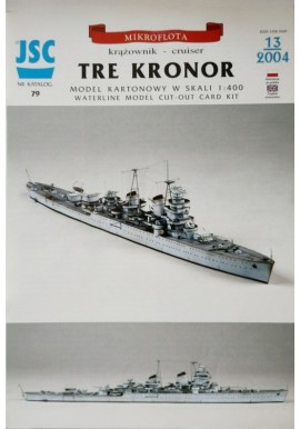 Model kartonowy JSC nr 79 Krążownik - cruiser Tre Kronor