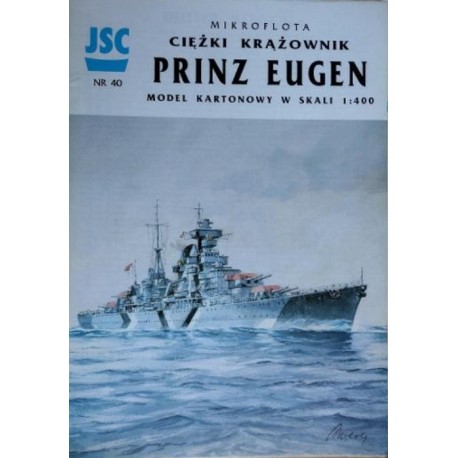 Model kartonowy JSC nr 40 Ciężki krążownik Prinz Eugen