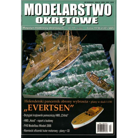 Modelarstwo Okrętowe nr 17 (4/2008) Holenderski pancernik obrony wybrzeża "EVERTSEN"