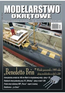 Modelarstwo Okrętowe nr 34 (3/2011) "Benedetto Brin" Włoski pancernik z 1905 roku