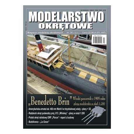 Modelarstwo Okrętowe nr 34 (3/2011) "Benedetto Brin" Włoski pancernik z 1905 roku