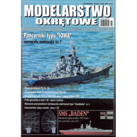 Modelarstwo Okrętowe nr 63 (2/2016) Pancerniki typu "IOWA" monografia modelarska cz. 1