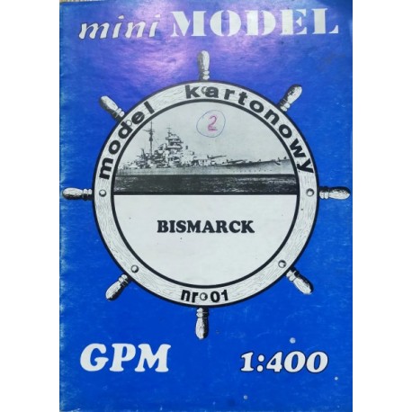 mini MODEL nr 1 Model kartonowy BISMARCK